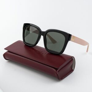 Gucci Women Sunglasses Black / Pink Grey Square GG1338S 006 NEW AUTHENTIC